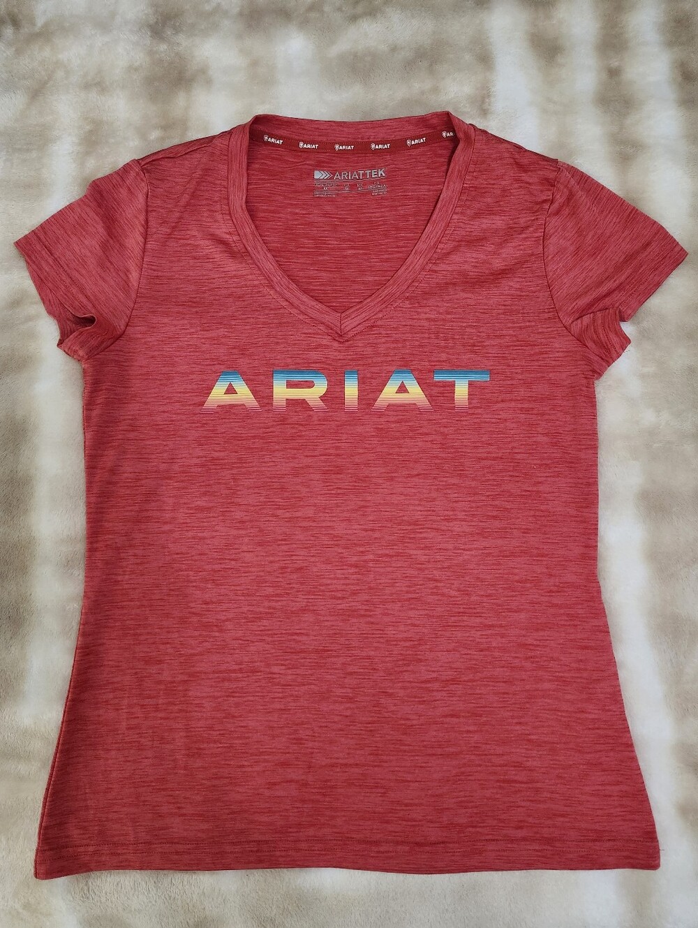 Ariat TEK Laguna Logo SS TOP Heathered Coral Pink